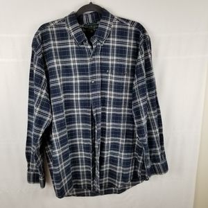 Bert Pulitzer plaid button down shirt size Large